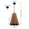 Jonathan Y Maria 16" 3-Light Coastal Bohemian Adjustable Hand-Woven Rattan Tapered Scalloped Cylinder LED Penda JYL1613A - alternate 9