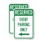 Signmission Event Parking Only With Left Arrow 1, 18'' X 24'' 2 Signs, Heavy Gauge Aluminum, 2PK A-1824-2PACK-24070 - alternate 1
