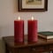 Homeroots Set of Two Red Flameless Pillar Candles, 2PK 633835 - alternate 6