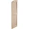 Ekena Millwork Riverwood 2 Equal Flat Panel w/Elliptical Top Faux Wood Shutters, 12W x 42H 38 Low Side, PR SHUFPL12X42RWPR - alternate 8