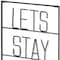 Homeroots Let's Stay Home 16" X 20" Black Let's Stay Home Metal Wall Decor 608988 - alternate 4