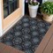 Homeroots 3' X 5' Blue Charcoal And Gray Medallion Washable Indoor Outdoor Area Rug 587698 - alternate 1