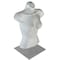 Azar Displays Female White Plastic Bust, Torso Mannequin, on 12in Square Silver Metal Base for Counter 900520-WHT - alternate 6