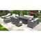 Homeroots Twelve Piece Outdoor Gray Wicker Multiple Chairs Seating Group Fire Pit Included with White Cushions 479112 - alternate 3