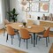 Leisuremod Tule Fabric Dining Side Chair with Powder-Coated Steel Frame, Natural Wood/Beige TCNW18BG - alternate 9