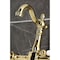 Kingston Brass Two-Handle Wall Mount Bridge Kitchen Faucet, Polished Brass KS2442PL - alternate 5