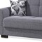 Homeroots 93" Gray Chenille Convertible Futon Sleeper Sofa And Toss Pillows With Storage 607076 - alternate 7