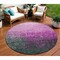 Homeroots 8' Blush And Dark Gray Round Ombre Washable Indoor Outdoor Area Rug 602859 - alternate 1