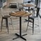 Flash Furniture Commercial 36" Natural HPL Tabletop with Black Bar Height X Base ST-RD36-NAT-T3030B-GG - alternate 7
