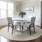 Homeroots 8' Ivory Beige And Gray Round Oriental Washable Indoor Outdoor Area Rug 598204 - alternate 6