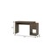 Homeroots 58" Walnut Wood Writing Desk With Two Drawers 723767 - alternate 6