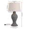 Jonathan Y Elicia 31 in. Coastal Bohemian Hand Woven Water Hyacinth Urn LED Table Lamp, Gray JYL1015C - alternate 9