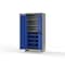 Strong Hold 14 GA Bin Cabinet with 3 Shelves - 36 In W. x 75 In. H x 24 In. D - 106 Blue Bins 36-BBS-243-106B-L - alternate 3