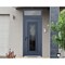 Vdomdoors Steel Door Ballucio 6044 Gray Graphite Top Exterior Window Stainless Inserts Single Modern Painted- BALLUCIO6044EXD-GRE-W36xH80+16-RH-I - alternate 5