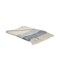 Homeroots 60" X 50" Blue and Off White Woven Cotton Striped Throw Blanket with Fringe 516482 - alternate 9