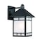 Homeroots XL Matte Black Frosted Glass Lantern Wall Light 398643 - alternate 4
