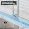 Anzzi 76in x 44-48in. Frameless Sliding Shower Door in Brushed Nickel , 3/8in 10mm Tempered Clear Glass SD-AZ21-01BN - alternate 11