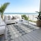 Homeroots 10' X 14' Gray Black And Green Geometric Washable Indoor Outdoor Area Rug 597907 - alternate 8