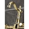 Kingston Brass Two-Handle Wall Mount Bridge Kitchen Faucet, Polished Brass KS2442BAL - alternate 5