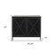 Homeroots 40in Black Iron Sideboard with Two Glass Doors 392000 - alternate 7