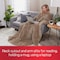 Sunbeam Extra Warm 15 Pound 54" x 73" Weighted Blanket with Arm Slits and Neck Cutout in Beige 2105789 - alternate 4