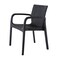 Homeroots Set of Four 24" Black Faux Rattan Heavy Duty Plastic Outdoor Stacking Arm Chairs 565191 - alternate 7
