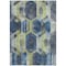Homeroots 3' X 5' Navy Blue Gold And Silver Geometric Washable Indoor Outdoor Area Rug 618751 - alternate 9