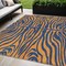Homeroots 5' X 8' Navy Blue And Pink Animal Print Washable Indoor Outdoor Area Rug 600679 - alternate 1
