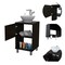 Homeroots 18" Silver And Black Laminate Accent Cabinet With One Shelf 478422 - alternate 1