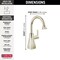 Delta Other: Contemporary Square Beverage Faucet 1940-PN-DST - alternate 2