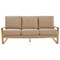 Leisuremod Jefferson Contemporary Velvet Sofa with Gold Frame, Beige JAG77BG - alternate 7