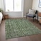 Homeroots 10' X 14' Artichoke Green And Black Damask Washable Indoor Outdoor Area Rug 605096 - alternate 8