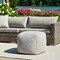 Homeroots 18" Gray Polyester Cube Outdoor Pouf Ottoman 551571 - alternate 1