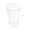 Smarty Had A Party 2 oz. Clear Square Bottom Disposable Plastic Shot Cups (500 Cups), 500PK 6951R-CASE - alternate 10