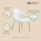 Manhattan Comfort Gracie Dining Chair in White and Gold - Set of 2 2-DC100-GWH - alternate 8