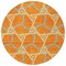 Homeroots 8' Orange And Blue Round Geometric Washable Indoor Outdoor Area Rug 613514 - alternate 7