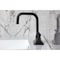 Kingston Brass Knurled Double-Handle 4" Centerset Bathroom Faucet with Brass Pop-Up, Matte Black KS6640KNL - alternate 4
