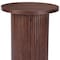 Homeroots 22" Brown Wood Round Pedestal End Table 642847 - alternate 5