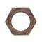 Homeroots 24" Bronze Hexagon Distressed Wood Framed Accent Mirror 274532 - alternate 1