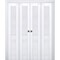 Sartodoors Sliding Closet Double Bi-fold Doors White Solid Core Modern Interior VEREGIO7411DBF-WS-72 x 84 (4* 18x84) - alternate 1