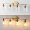 Jonathan Y Jayne 32" 4-Light Iron/Glass Cottage Rustic LED Vanity Light, Brass Gold JYL7548B - alternate 6