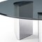 Homeroots 49" Black and Silver Mirrored Glass and Stainless Steel Round Coffee Table 714520 - alternate 5