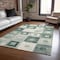 Homeroots 10' X 14' Green And Ivory Geometric Washable Indoor Outdoor Area Rug 605036 - alternate 6