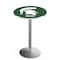 Holland Bar Stool Co 42" Stainless Steel Michigan State Pub Table, 36" dia. Top L214S4236MichSt - alternate 1