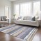 Homeroots 3' X 5' Purple Ivory And Beige Striped Washable Indoor Outdoor Area Rug 598920 - alternate 6