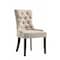 Homeroots Set of Two Tufted Beige and Oak Upholstered Fabric And Solid Wood Dining Side Chairs, 2PK 573304 - alternate 7