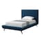 Homeroots Denim Blue Solid Wood Twin Upholstered Linen Bed 544843 - alternate 8