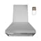 Wrightmaster 36 in. Convertible Vent Wall Mounted Stainless Steel Range Hood with Smart Control & 4-Speed Levels ZR-CAS36313A - alternate 1