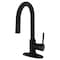 Kingston Brass Single-Handle Pull Down Sprayer Bar Faucet, Matte Black LS2460DL - alternate 1