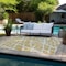 Homeroots 10' X 14' Gold and White Abstract Washable Non Skid Indoor Outdoor Area Rug 559270 - alternate 7
